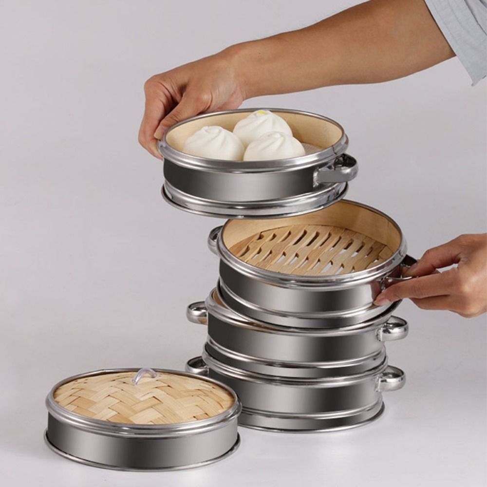 Round Dim Sum Cooking Tool Sta - Bao Steamer Bamboo ulasan dan harga