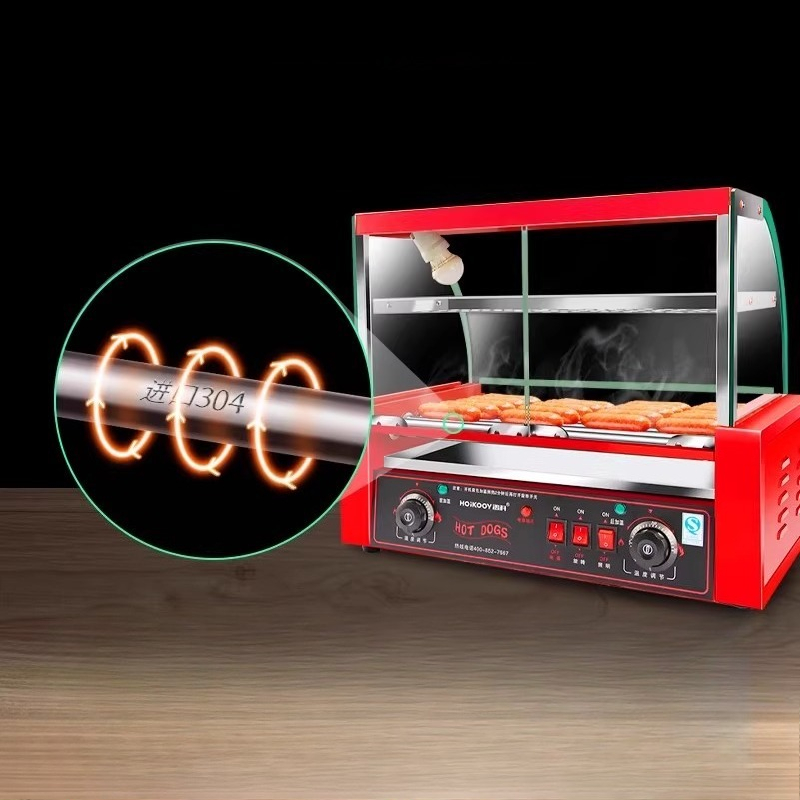 Commercial 7-tube sausage gril - Hot Dog Press ulasan dan harga
